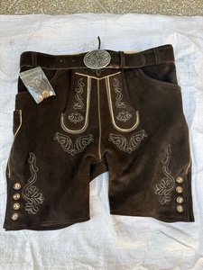LEDERHOSEN <b>LEATHER</b> <b>MENS</b> GERMAN <b>SHORTS</b> TRACHTEN OKTOBERFEST BEERFEST - Product Image 6