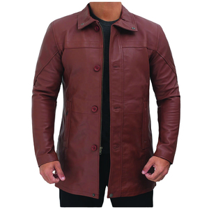 Chaqueta de Cuero Sintético para Hombre, con Cierre de Cremallera, Ecológica, Transpirable, de Alta Calidad, Impermeable, Cortavientos, Estilo Casual Elegante - Product Image 5