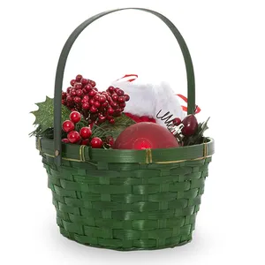 Đan Tay Giáng Sinh Quà Tặng Hamper Giỏ Lưu Trữ Trang Trí Giỏ Bán Buôn Made By Craftsmen Giá Rẻ