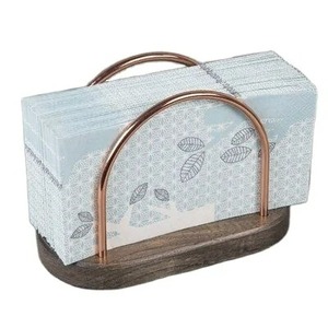 Porte-serviettes en métal décoratif, porte-serviettes en gros pour table, nouveaux anneaux de serviette en cuivre brun, design magnifique en métal pour fête - Product Image 4