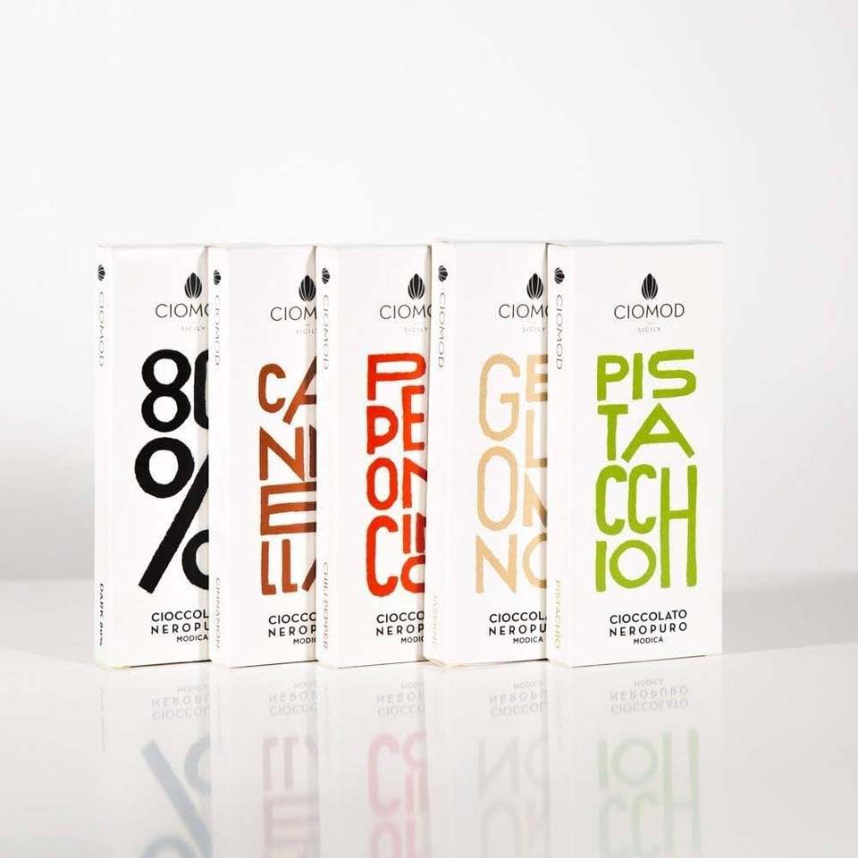 Made in Italy Minimum Cocoa 80% Gluten Free Lactos Free Vegan PGI 100g Modica Dark Chocolate Bar