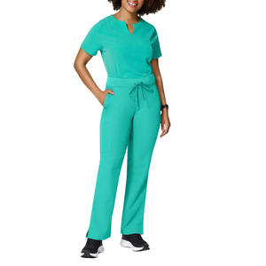 Vêtements d'hôpital pour femmes en gros directement du fabricant, logo personnalisé, tailles grandes 3XL, ensembles d'uniformes d'infirmière, ensembles chirurgicaux en spandex - Product Image 3