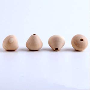 Perles d'espacement avec 2 trous, forme personnalisée et perles en bois colorées, façonnées et dimensionnées à la main, produit indien artisanal - Product Image 3