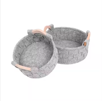 Nouveaux paniers de rangement empilables en feutre gris écologiques, très demandés, pour vêtements sales
