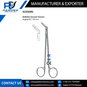 PAKDEN INDUSTRY OEM conception personnalisée DeBakey ciseaux vasculaires qualité professionnelle en acier inoxydable Source d'alimentation manuelle CE - Product Image 2