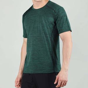 Camiseta de manga corta con logotipo personalizado para gimnasio atlético, camiseta ecológica de poliéster Spandex para hombre, perfecta para uso en verano - Product Image 5