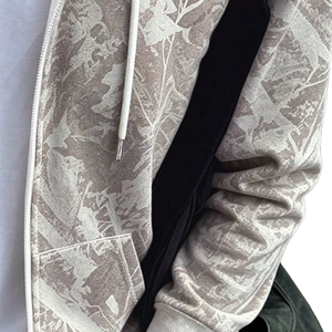 Sweat-shirt à capuche zippé pour homme, imprimé camouflage, en polaire douce et respirante, coupe oversize, coupe-vent, pour l'automne et le streetwear - Product Image 5