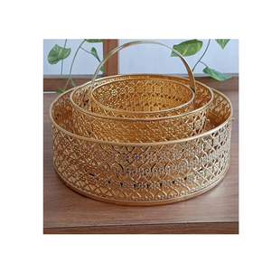 Grand panier de rangement en fer et en plastique pour la maison panier de fruits et légumes à usage quotidien pour le rangement dans le garage - Product Image 2