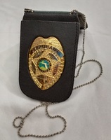 Dompet Kulit Berkualitas Tinggi untuk Tempat Kartu Identitas, Dompet Leher Kulit dengan Rantai, Tempat Kartu Identitas, Dompet Leher, Dompet Kartu Identitas dengan Potongan Khusus