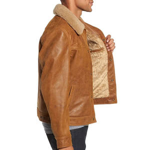 Vente en gros de vestes en cuir de vache pour hommes, marque personnalisée, taille confortable Offres Spéciales pour l'hiver - Product Image 4