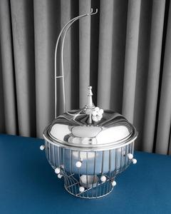 Diseño elegante Plato de frotamiento Aspecto árabe Soporte personalizado Acabado Decorativo Medio Oriente Calentador de servicio de comida Buffet Chaffers - Product Image 3