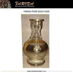 Cachimbas Farida de Lujo Egipcias, Cachimba de Vidrio Jumbo con Grabado a Mano en Oro de 24 Quilates, Accesorios para Cachimba, Jarrón Espejo Grande, Jarrón Único para Shisha - Product Image 5
