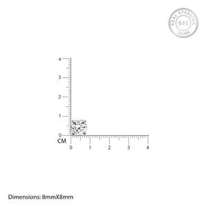 ชุดต่างหูเม็ดกลมรูปกวางประกายสีเงิน - Product Image 2