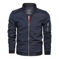 Vente en gros, design personnalisé, zip-up, léger, impression personnalisée, mode, noir, nylon, uni, blanc, bombardier personnalisé
