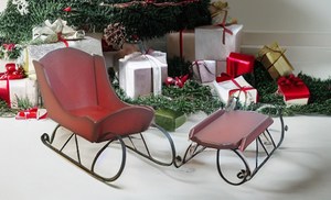 Trineo Navideño al por Mayor para Decoración Navideña de Mesa, Cesta de Trineo, Decoración Festiva para el Hogar, Decoración Interior y Exterior - Product Image 2