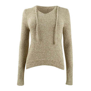 Felpa con Cappuccio Marrone Mélange per Ragazze Crave Fame, Taglia Media, Tessuto Lavorato a Maglia Invernale con Caratteristica Anti-Pilling - Product Image 1