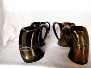 Tasse en corne de buffle de qualité supérieure, verres écologiques fabriqués à la main, tasse durable rustique, parfaite pour les amateurs de café, de thé, de whisky et de cuisine - Product Image 4