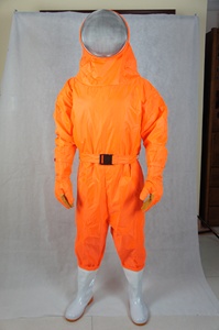 Traje de apicultura de algodón naranja profesional, mono de trabajo ventilado para apicultores, antiestático y transpirable - Product Image 2