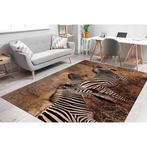 Tapis Zebra Safari Landscape : Tapis d'appoint antidérapant, motif imprimé, tapis en chenille - Product Image 4