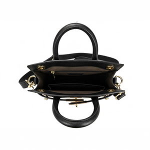 Sac à main de luxe pour femme en cuir véritable, sac à bandoulière, sac à main, deux sangles ouvertes, résistant à l'eau, usage quotidien, blanc - Product Image 6