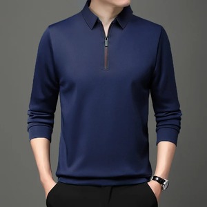 2025เสื้อยืดผู้ชายผ้าฝ้ายลำลองมีเส้นสีดำสำหรับคอโปโลระบายอากาศแขนสั้นปรับแต่งโลโก้ได้ - Product Image 5