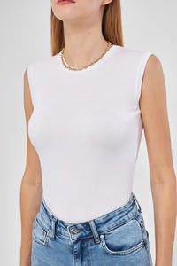 Sans manches col rond corps Viscose Relax et élégant corps femme corps sous-vêtements - Product Image 2