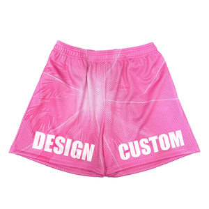 Short de basket-ball en maille personnalisé pour hommes, short de style décontracté imprimé par sublimation pour la course sportive de 5 pouces, conçu pour l'exercice sportif - Product Image 2