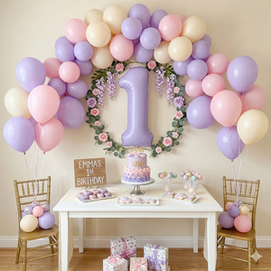 Ballon Chiffre 1 Lila 100cm en Aluminium Épais pour Anniversaire, Baby Shower, Décorations de Fête - Vente en Gros Party Love Espagne - Product Image 6