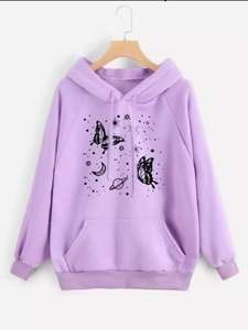 Ensemble 2 pièces surdimensionné : sweat à capuche à épaules tombantes et pantalon de jogging long en molleton 100% coton anti-boulochage - Product Image 5