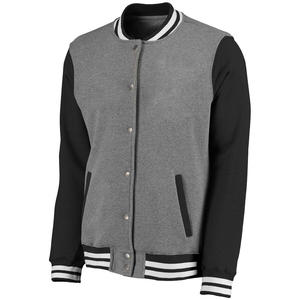 Chaqueta universitaria informal urbana personalizada para hombre 2024, forro interior de lana de algodón y poliéster, parche cómodo, insignia flocada, Letterman - Product Image 4