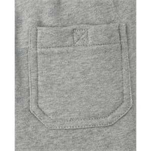 Pantalon de jogging Gymboree pour garçons, uniforme scolaire gris, 85 % coton/15 % polyester, taille mi-haute élastiquée avec cordon de serrage - Product Image 3