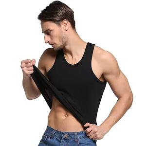 Débardeur d'entraînement pour homme personnalisé, best-seller, haute qualité, respirant, séchage rapide, 100% coton, col rond, uni, sportif, tricoté - Product Image 4