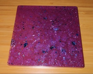 Beaux sous-verres en résine rose et violet faits à la main tapis carrés de luxe/tampons bricolage ensemble de décoration pour usage en gros - Product Image 2