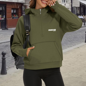 Solid Pullover Female Autumn Winter Women Hoodie casual streetwear Drop Shoulder figures breathable Eco-friendly hoodies Knitted - Product Image 3