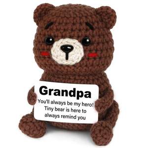 Handmade Crochet Teddy <b>Bear</b> Soft Plush Stuffed Toy <b>Cute</b> Knitted Animal Doll Gift for Kids and Home Decoration - Product Image 6