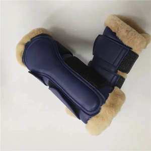 Botas de caballo a prueba de viento cálidas de lana bereber, protección de piernas, envolturas de caballo multicolor, equipo veterinario equino para equitación ecuestre - Product Image 3