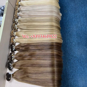 Extension de cheveux naturels vietnamiens 100% Human Wefted Flat Tip Keratin Model 'Genius Weft' par Cabello - Product Image 2