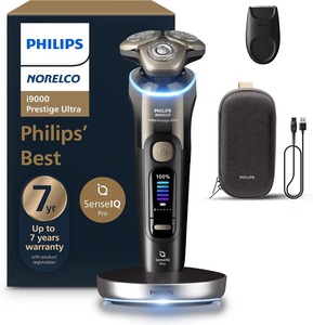 เครื่องโกนหนวดไฟฟ้า Philips Norelco รุ่น i9000 Prestige Ultra Wet Dry สีดำไล่เฉด พร้อมระบบ SenseIQ Pro XP9405 84 - Product Image 1