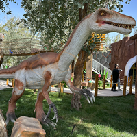 Modèles de dinosaures animatroniques réalistes pour intérieur, en métal, taille et couleur personnalisables, pour aire de jeux publique, parc d'attractions, centre commercial