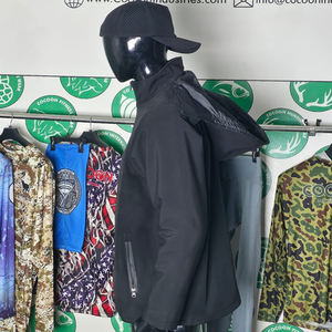 Vestes d'hiver pour hommes en softshell polaire imperméables coupe-vent avec capuche cargo, manteaux de pêche, de randonnée, de trekking, col montant, fermeture éclair - Product Image 5