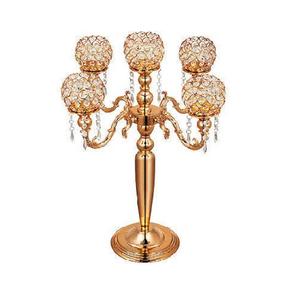 Candélabre en métal de la meilleure qualité disponible chandelier fait main bougeoir pour mariages à domicile noël et fêtes livré dans une boîte - Product Image 2