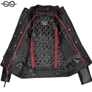 Veste de moto pour homme en cuir de buffle naturel de qualité supérieure Armure CE Poches dissimulées pour pistolet Style motard Noir Taille S - Product Image 3