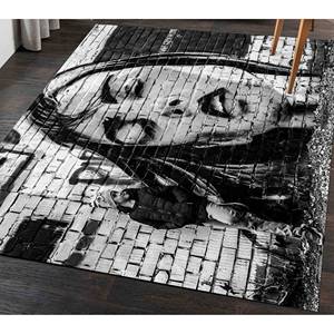 Alfombra Chenille Graffiti Girl: Alfombra Moderna Decorativa, Alfombra Estampada, Alfombra Suave con Pelo Largo - Product Image 3