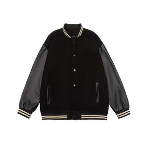 Chaqueta Bomber Universitaria Reversible Impermeable de Invierno Personalizada OEM, con Capucha, Ecológica, Bordado Chenille, Tejido de Punto de Lana - Product Image 2