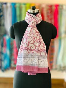 Hand Block Printed Cotton Sarong for Women Floral Bikini Cover Body Neck <b>Wrap</b> Scarf Pareo Beach Cloth Traditional <b>Shawl</b> - Product Image 3