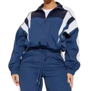 Chándal personalizado con precio al por mayor para mujer, conjunto de 2 piezas con cremallera en la parte superior de la cintura, chándal para mujer de alta calidad - Product Image 2