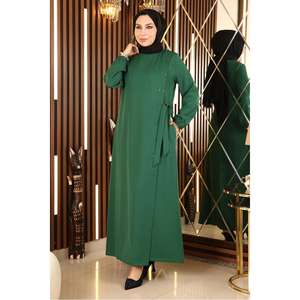 Manteaux et Trench-coats Modestes à Boutons et Liens Latéraux, Design Abaya Élégant - Product Image 6