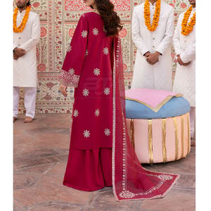 Premium Ladies Embroidered Suit Traditional Fashion Set for Wholesale Handcrafted Women Embroidery Suit - Product Image 4