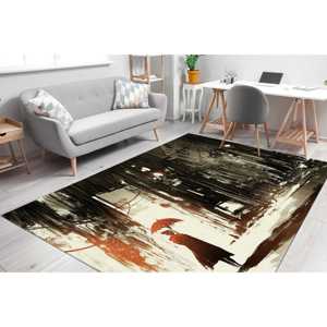 Tapis femme avec parapluie, tapis de nuit, tapis parapluie, tapis de vue, tapis doux à poils longs - Product Image 3