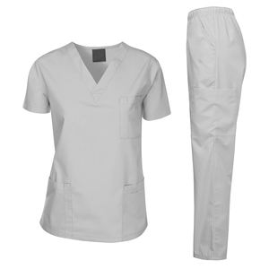 Tenue d'opération unie pour médecins et infirmières – Ensemble de blouses et pantalons pour femmes et hommes - Product Image 3